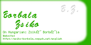 borbala zsiko business card
